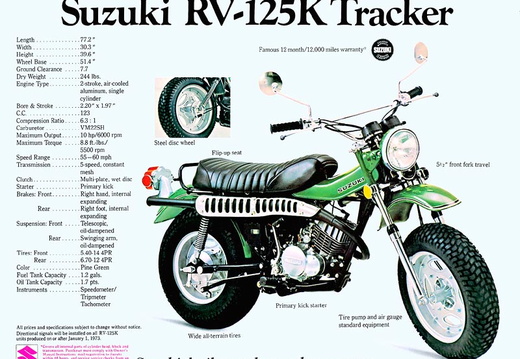 1973 RV125K brochure 800